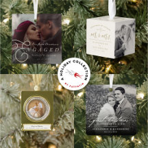 ALL WEDDING COUPLE'S 1ST CHRISTMAS PHOTO ORNAMENTS