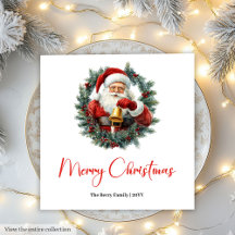 Classic Santa Claus Christmas Napkins #09Q