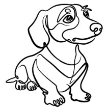 Dachshund Line Art - Low Rider Lifestyle
