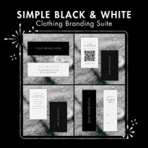 Simple Black and White Clothing Branding Suite