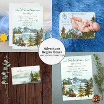 Adventure Begins Bears Baby Shower