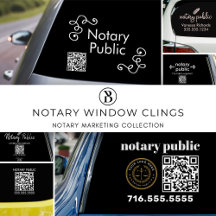 Notary Marketing Window Clings | Notary Car Decals