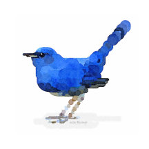 Mozayix: Bluebird Watercolor