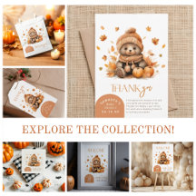 Fall In Love Little Teddy Bear Pumpkin