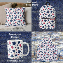 Red and Blue Stars - American flag pattern.