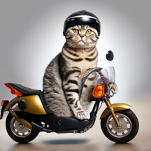 Whiskers & Wheels: Scottish Fold Cat's Motorcycle