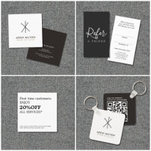Elegant Black & White Beauty Business Essentials