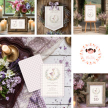 Sweet Lilac Watercolor Goose Baby Shower Suite