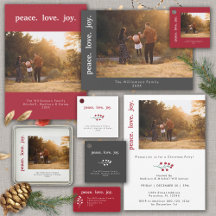Peace Love Joy Modern Holiday Christmas