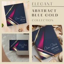 Elegant Abstract Gold Blue