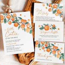 Little Cutie Orange Citrus Baby Shower Collection