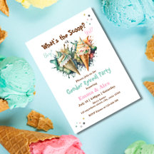 Modern What's the Scoop Gender Reveal Party