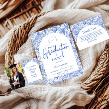 Romantic Blue Garden Graduation Party