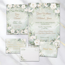 Graceful Greenery Wedding Stationery Suite