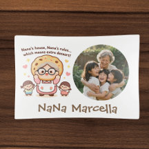 Cute Nana's House Nana's Rules Grandma Photo Gift 