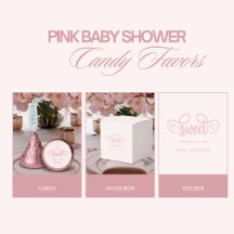 Pink Baby Shower Favors