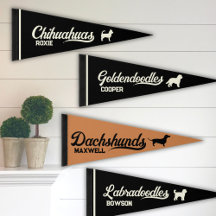 Vintage Style Dog Pennants to Decorate Your Home