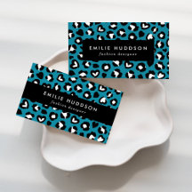 Blue Cheetah Business Cards Collection