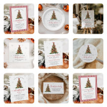 Red Bow Christmas Tree Party