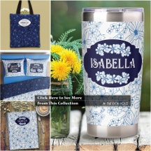 Charming Country Blue Floral Aesthetic