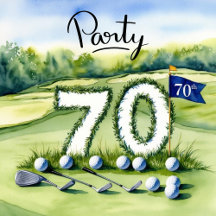 Golfer 70th Birthday on Green