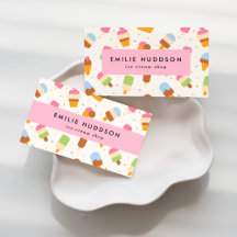 Ice Cream Pattern Business Cards Collection