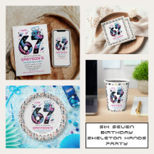 Cute Space 7th Birthday Collection | Six & Seven