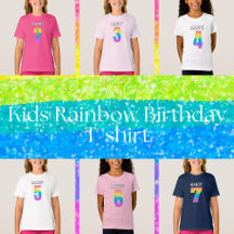 Kids Rainbow Birthday - Editable Text Collection