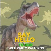  T-Rex Party Patterns