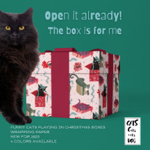 Funny Cat Christmas Gift Wrappings