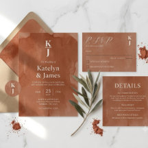 Terracotta & Chocolatta Brown Rustic Wedding Suite