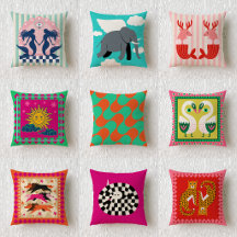 Dopamine Aesthetic Maximalist Throw Pillow Set 14
