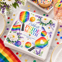 The Pride Pickleball Rainbow Themed Design