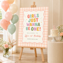 Girls Just Wanna Be One Gingham First Birthday