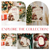A Little Gift Is Coming Christmas Baby Shower