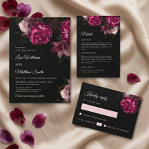 Hand Painted Roses Dark Moody Wedding
