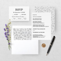 Elegant Blank & White Wedding Collection