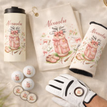 Personalized Pink Coquette Golf Monogram