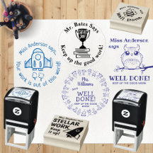 Praise Encouragement Personalized Teacher Stamps 