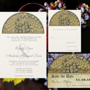 Carte d'intervention Arch Art Nouveau Vineyard Pea