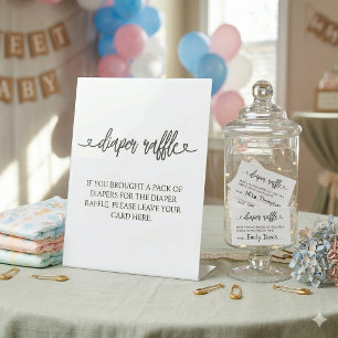 Carte D'accompagnement Billets de tombola de couches Minimaliste Baby Sho