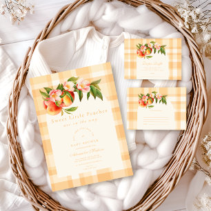 Invitation Baby shower Sweet Little Peaches