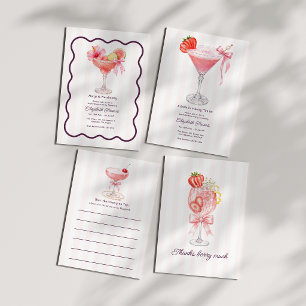 Preppy Coquette Margs & Matrimony Bachelorette Kaart