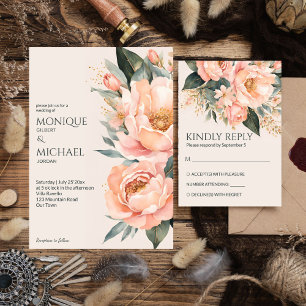 Serviette En Papier Boho pêche mariage à fleurs terreux imprimé