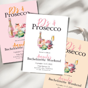Serviette En Papier Pjs et Prosecco Spa rose Bachelorette Party
