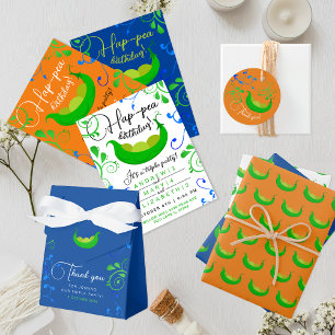 Invitation Pois Dans Un Cool De Pois Triplés Orange Ou Partie