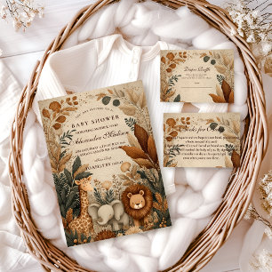 Boho Safari Babyfeestje Kaart