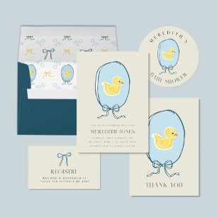 Papier Cadeau Mignonne rencontre Elégant Caoutchouc Ducky Ribbon