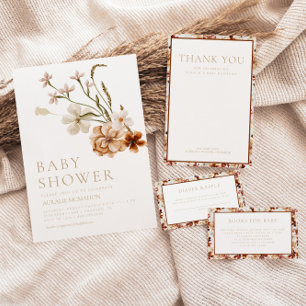 Carte D'accompagnement Fleur sauvage Rustique Floral Déchets Jeu