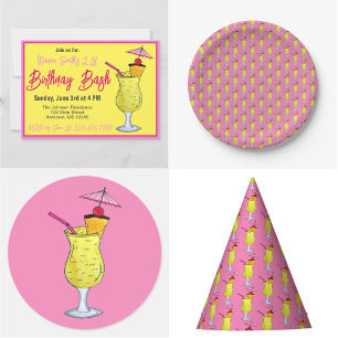Serviette En Papier Piña Colada Puerto Rican Pineapple Cocktail Party